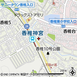 ミニストップ福岡香椎６丁目店周辺の地図