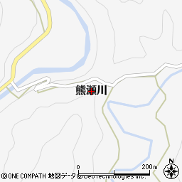 和歌山県那智勝浦町（東牟婁郡）熊瀬川周辺の地図