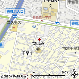 九州管区警察局名島職員宿舎周辺の地図