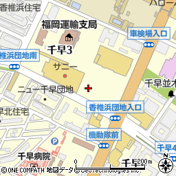 福岡県福岡市東区千早周辺の地図