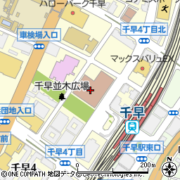 福岡市東図書館周辺の地図