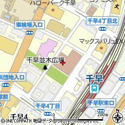 福岡市役所　福岡市千早音楽・演劇練習場周辺の地図