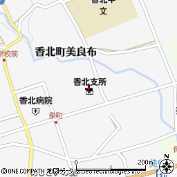 香美市役所　建設課香北分室周辺の地図