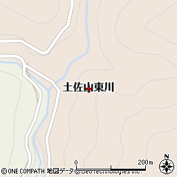 高知県高知市土佐山東川周辺の地図