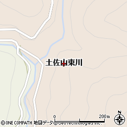 高知県高知市土佐山東川周辺の地図