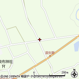 高知県香美市香北町韮生野372周辺の地図