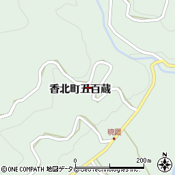 高知県香美市香北町五百蔵周辺の地図
