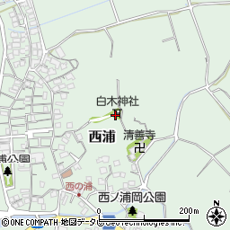 白木神社周辺の地図