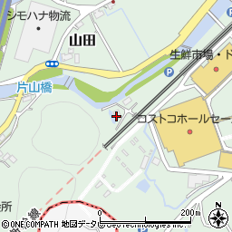 山田揚水場周辺の地図