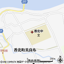 香美市立香北中学校周辺の地図