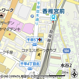 福岡トヨタ自動車千早店周辺の地図