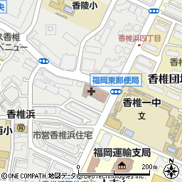 福岡東郵便局配達周辺の地図