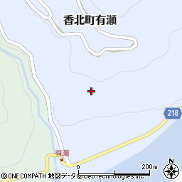 高知県香美市香北町有瀬409周辺の地図