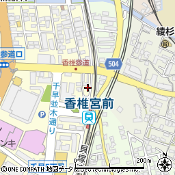 福岡市有料自転車駐車場　香椎宮前駅自転車駐車場周辺の地図