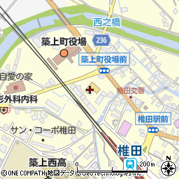 福岡京築農業協同組合　椎田支店周辺の地図