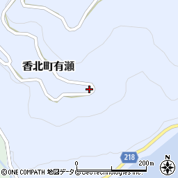 高知県香美市香北町有瀬350周辺の地図
