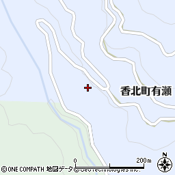 高知県香美市香北町有瀬483周辺の地図