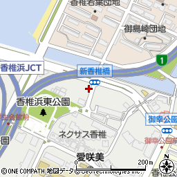 西日本鉄道　香椎浜自動車営業所周辺の地図