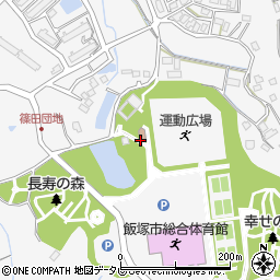 飯塚市役所　市民公園運動広場周辺の地図