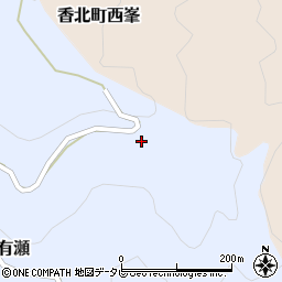 高知県香美市香北町有瀬279周辺の地図