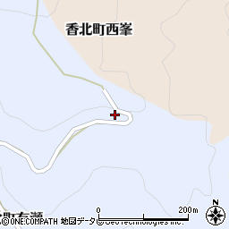 高知県香美市香北町有瀬284周辺の地図