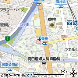 安川タクシーグループ無線共同配車センター周辺の地図