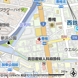 安川タクシーグループ無線共同配車センター周辺の地図