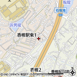 香椎荘公民館周辺の地図