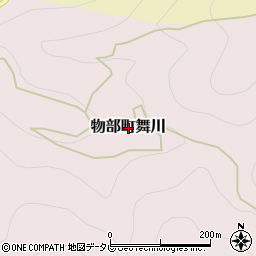 高知県香美市物部町舞川周辺の地図