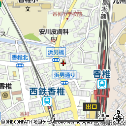 ローソン福岡香椎駅前店周辺の地図
