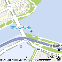 御島かたらい橋周辺の地図