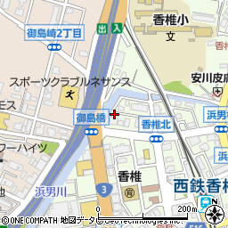 御島橋周辺の地図