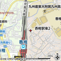 ハーモニーテラス香椎駅東周辺の地図