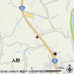 愛媛県上浮穴郡久万高原町入野1209-1周辺の地図