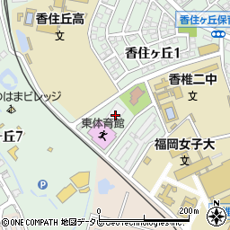 福岡市役所教育委員会総合図書館　東図書館周辺の地図