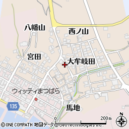 徳島県海部郡牟岐町灘大牟岐田68周辺の地図
