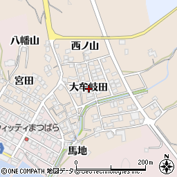 徳島県海部郡牟岐町灘大牟岐田周辺の地図