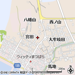 徳島県海部郡牟岐町灘大牟岐田70周辺の地図