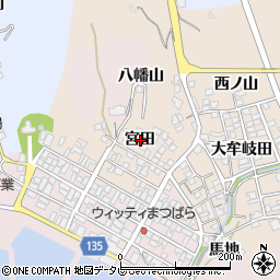 徳島県海部郡牟岐町灘宮田周辺の地図