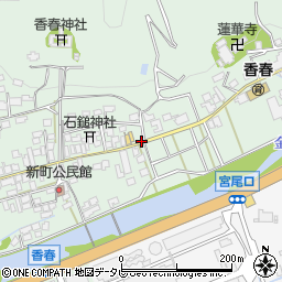 香春町香春駐車場周辺の地図
