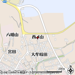徳島県牟岐町（海部郡）灘（西ノ山）周辺の地図