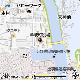 徳島県海部郡牟岐町周辺の地図