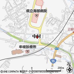 徳島県海部郡牟岐町中村周辺の地図
