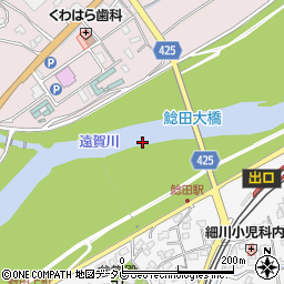 鯰田大橋周辺の地図