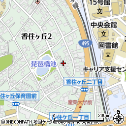 福岡県福岡市東区香住ヶ丘2丁目24周辺の地図