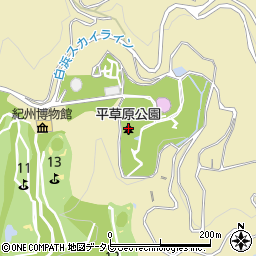平草原公園周辺の地図