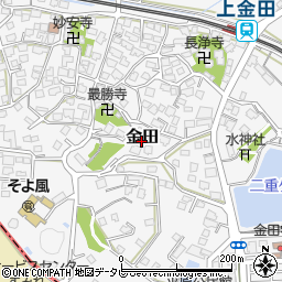 福岡県福智町（田川郡）金田周辺の地図
