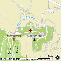 平草原公園トイレ周辺の地図
