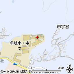牟岐町立牟岐中学校（市宇ケ丘学園）周辺の地図