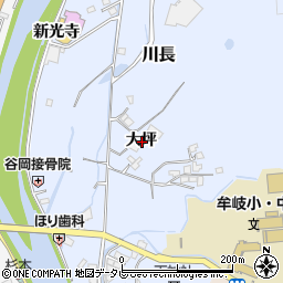 徳島県海部郡牟岐町川長大坪周辺の地図